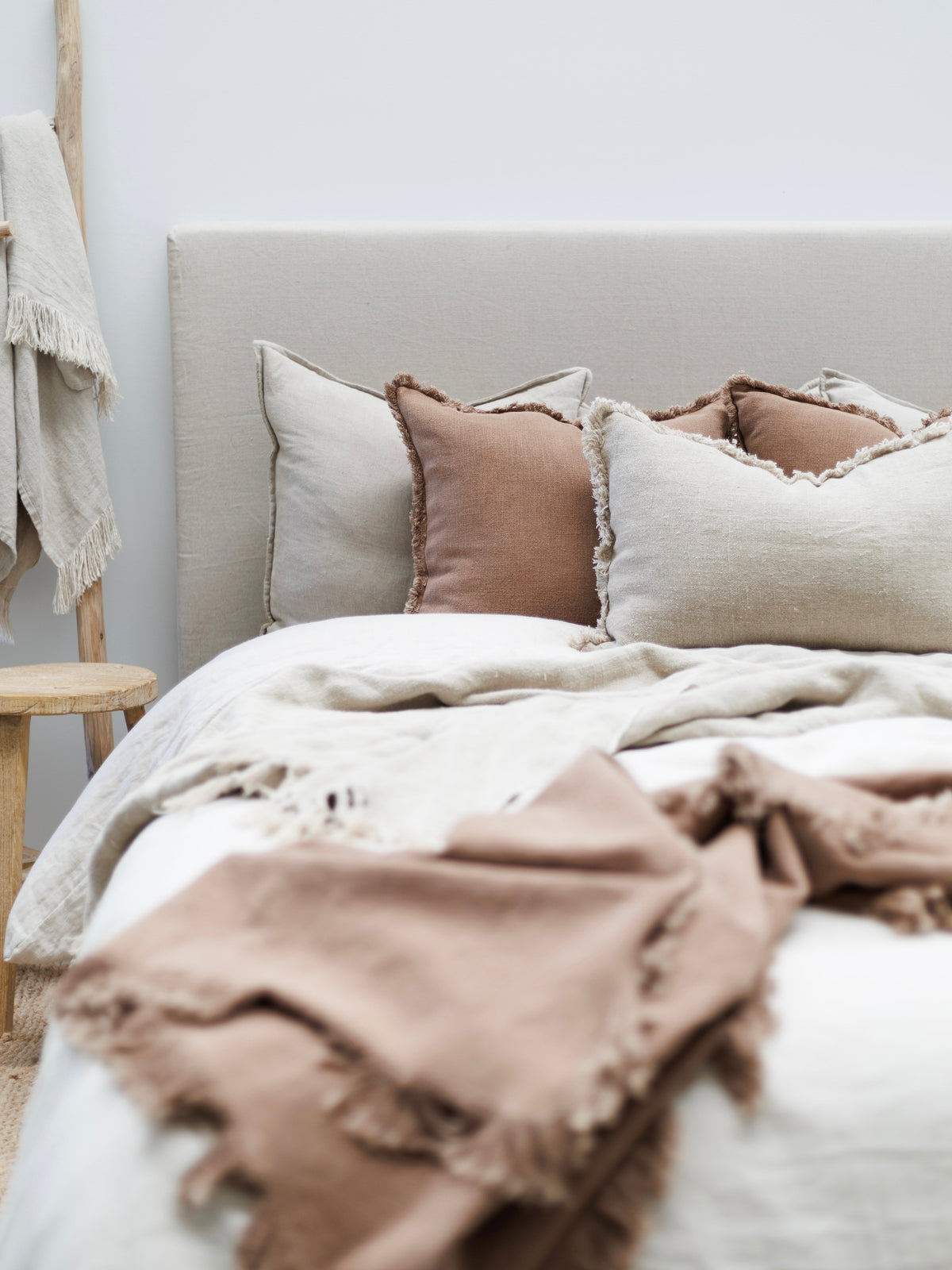 Petra Heavy Linen Cushion - Clay Cushions and Covers Wander & Wild 