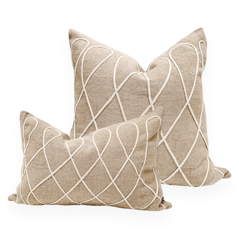 Abbi Linen Loop Cushion Cushions and Covers Wander & Wild 