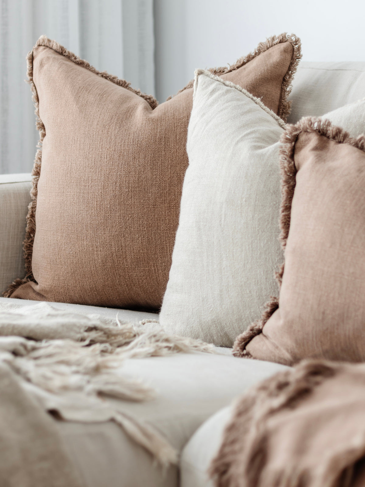 Petra Heavy Linen Cushion - Clay Cushions and Covers Wander & Wild 