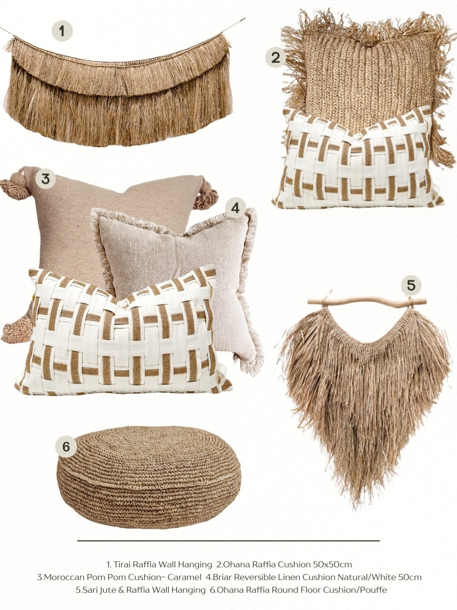 Malta Jute & Linen Weave Cushion Cushions and Covers Wander & Wild 