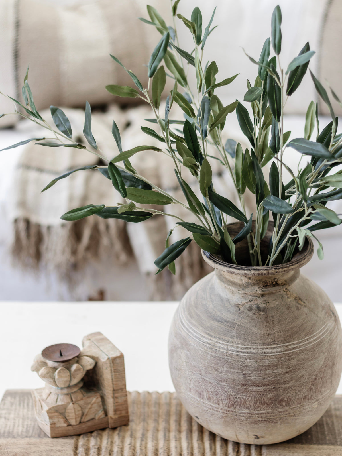 Olive Spray Stem | 58cm Faux Plants & Foliage Wander & Wild 