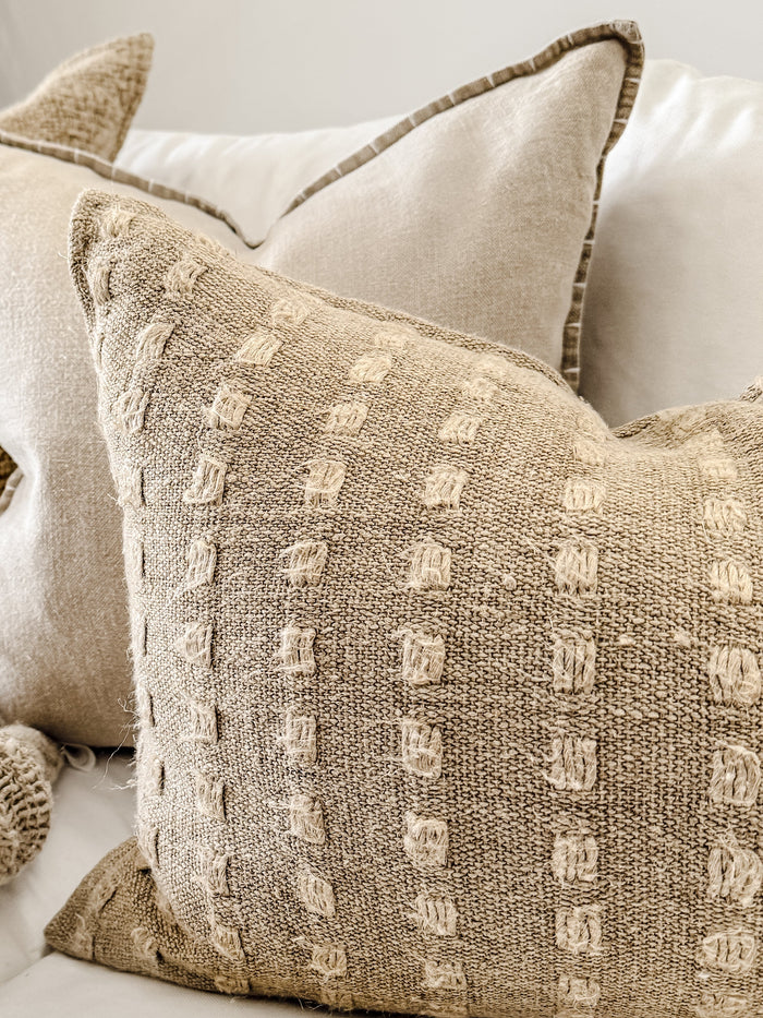 Diago Rustic Hand-loomed Linen Cushion Cushions and Covers Wander & Wild 