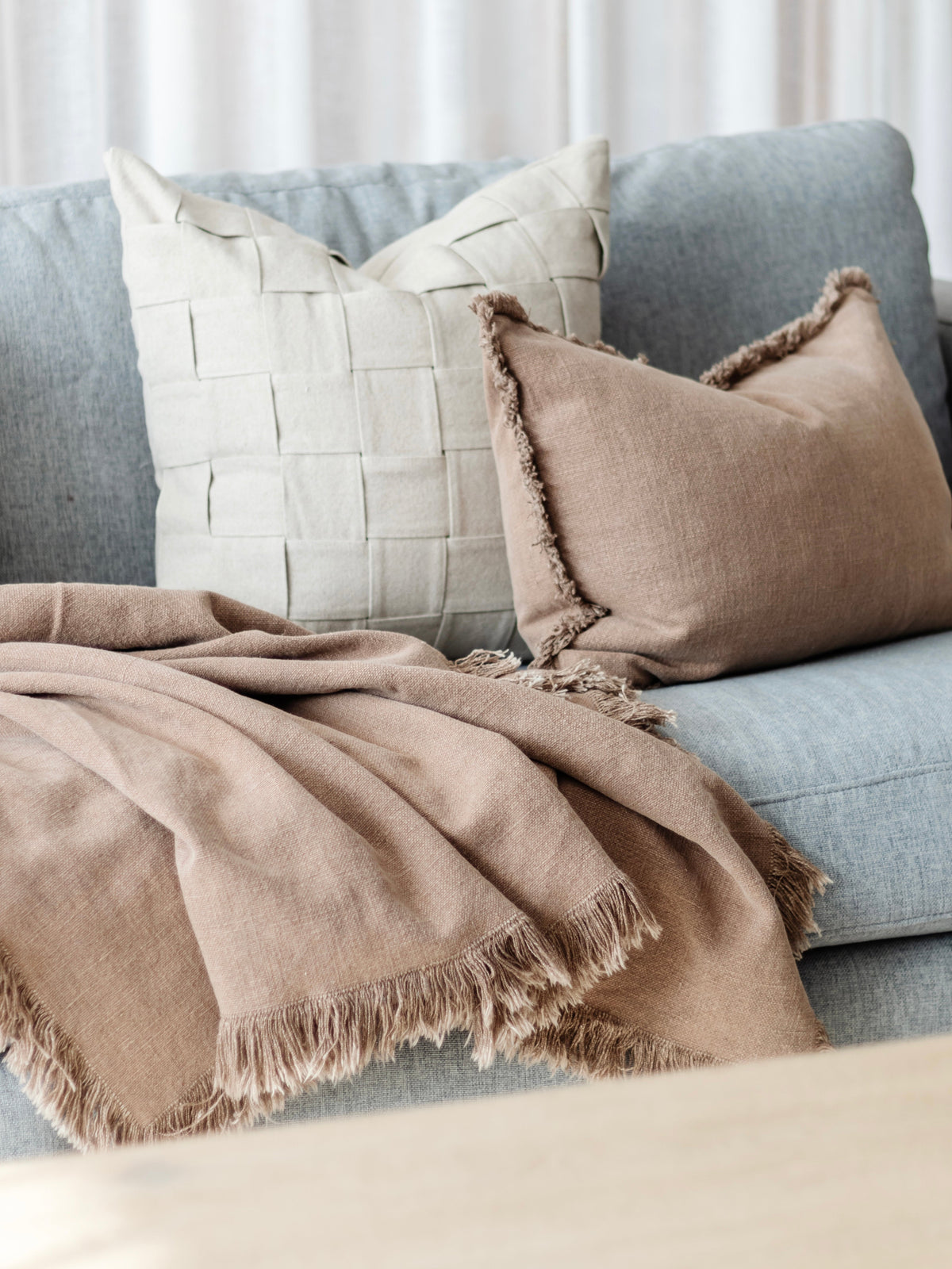 Petra Heavy Linen Cushion - Clay Cushions and Covers Wander & Wild 