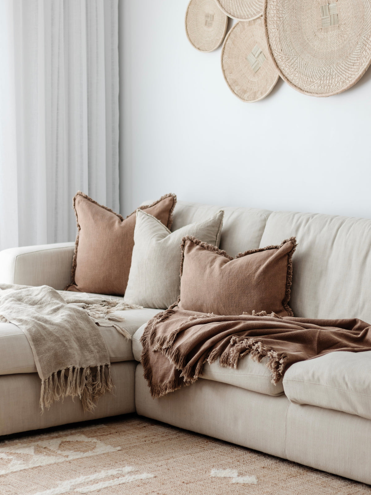 Petra Heavy Linen Cushion - Clay Cushions and Covers Wander & Wild 