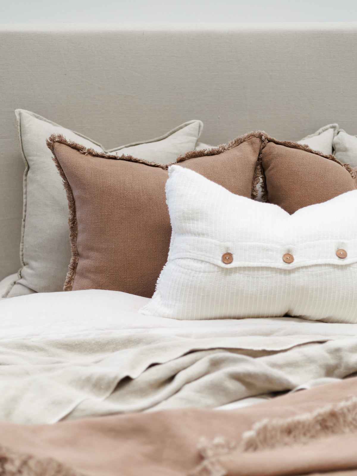 Petra Heavy Linen Cushion - Clay Cushions and Covers Wander & Wild 