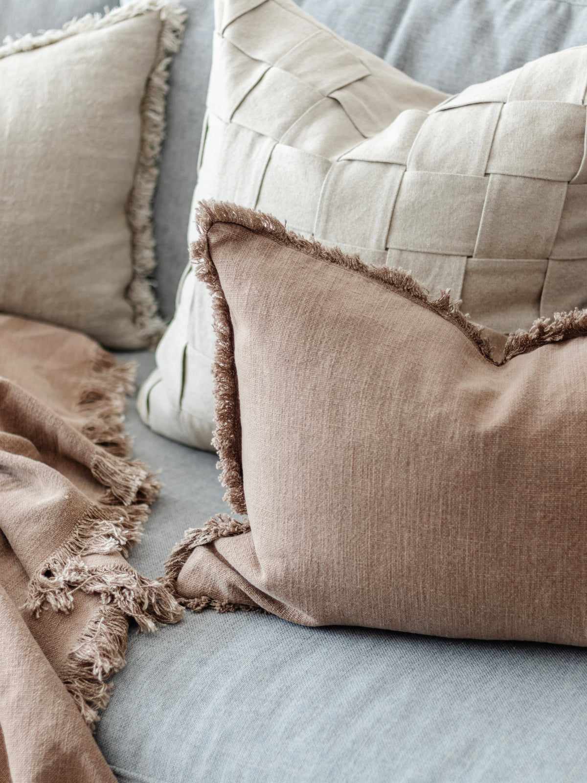 Petra Heavy Linen Cushion - Clay Cushions and Covers Wander & Wild 