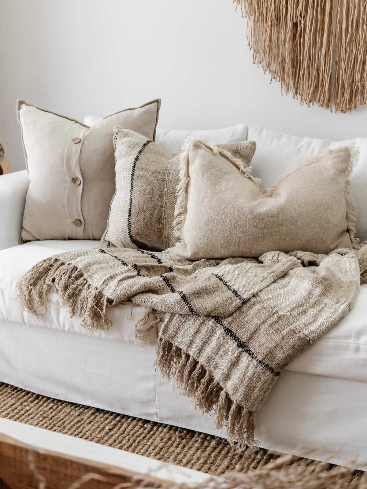 Retreat Linen Cushion Cushions and Covers Wander & Wild 