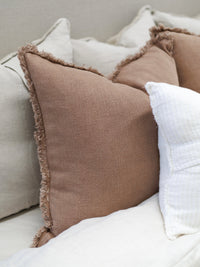 Petra Heavy Linen Cushion - Clay Cushions and Covers Wander & Wild 