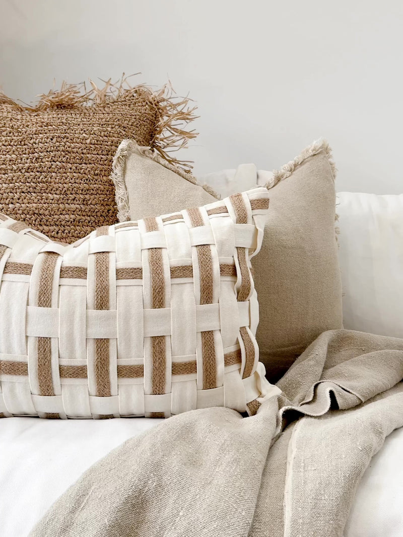 Malta Jute & Linen Weave Cushion